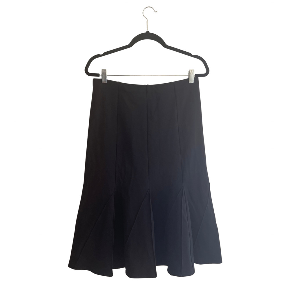 Donna Karan Black A-Line Triangle Seamed Skirt Size Medium